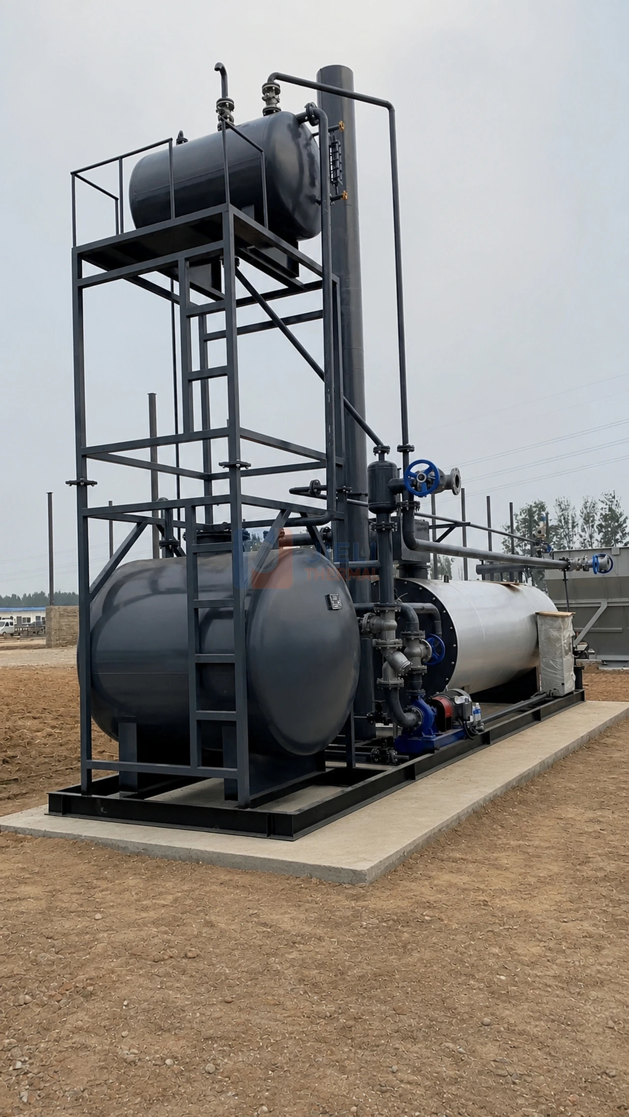 YW-200 skid mounted gas thermal oil heater package