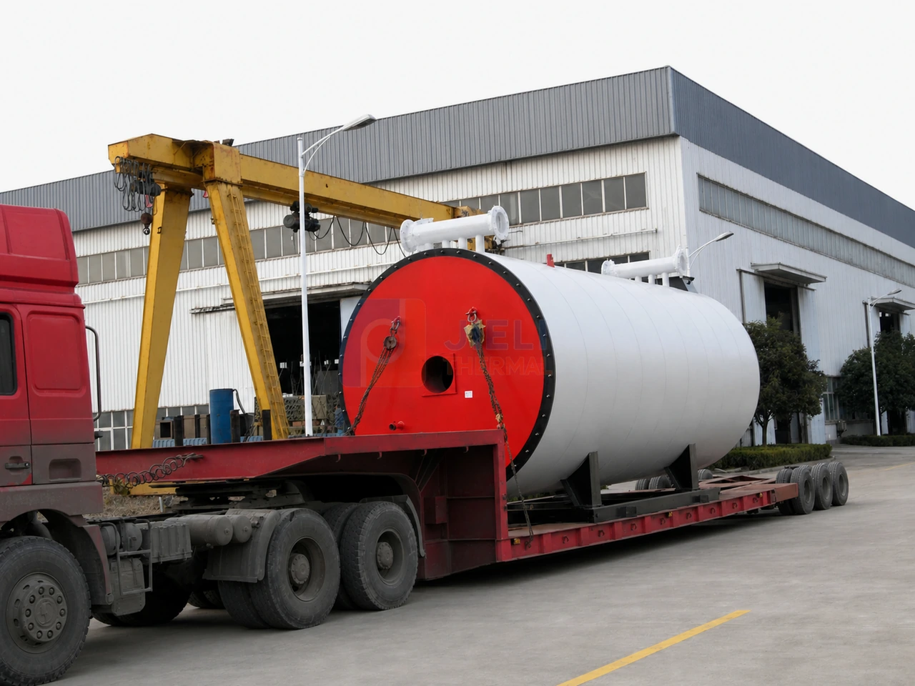YW-500 gas thermal oil heater prepared for delivery